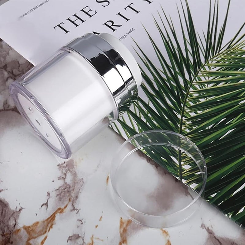 2Pcs Double Layer Travel Cream Jars Leak Proof Cosmetic Containers Toiletries Bottles - Image 2